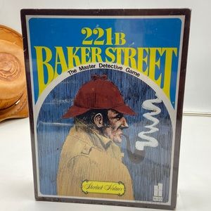 221B Baker Street Master Detective Game Set Sherlock Holmes Hansen 1977 NEW